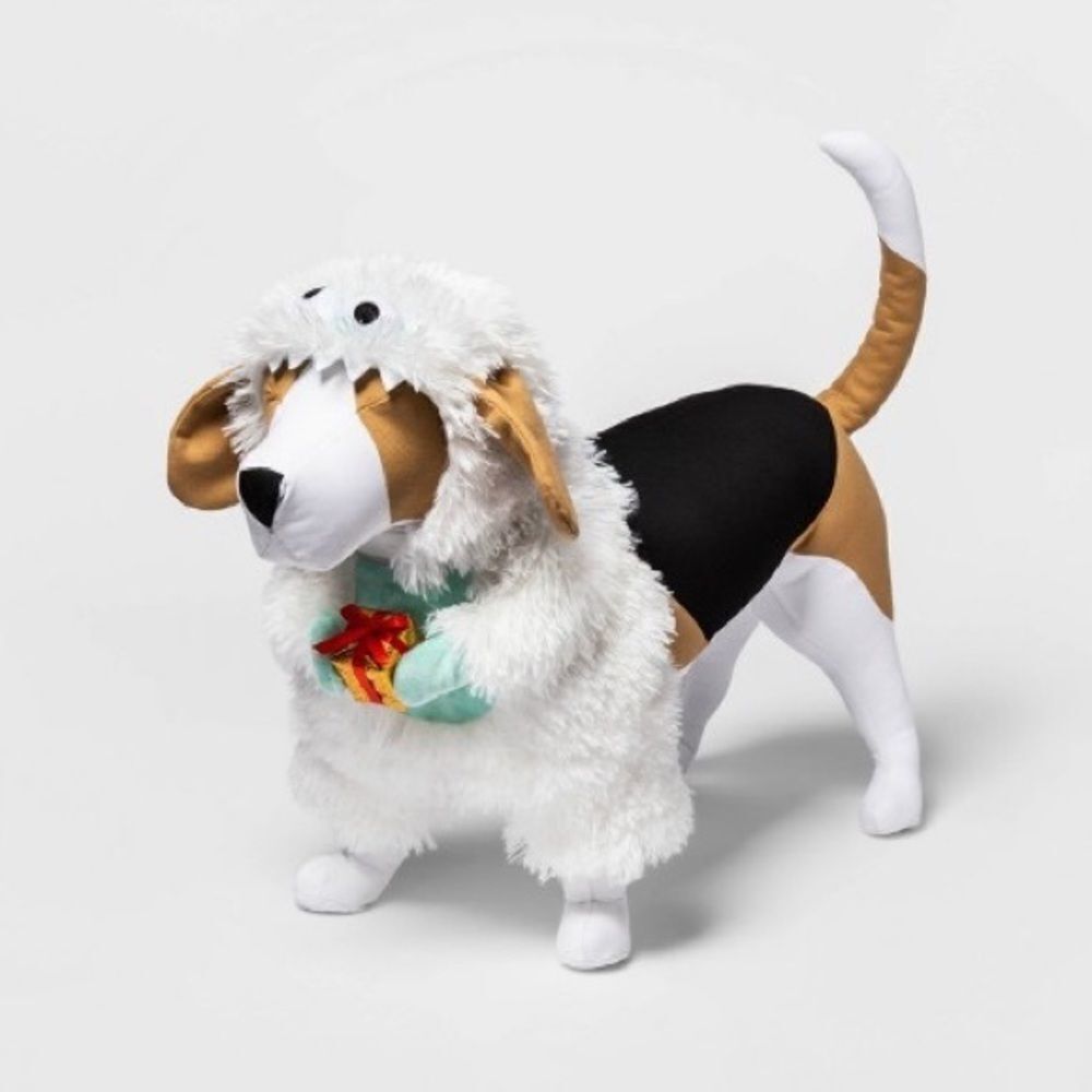 White faux fur Yetti Monster
